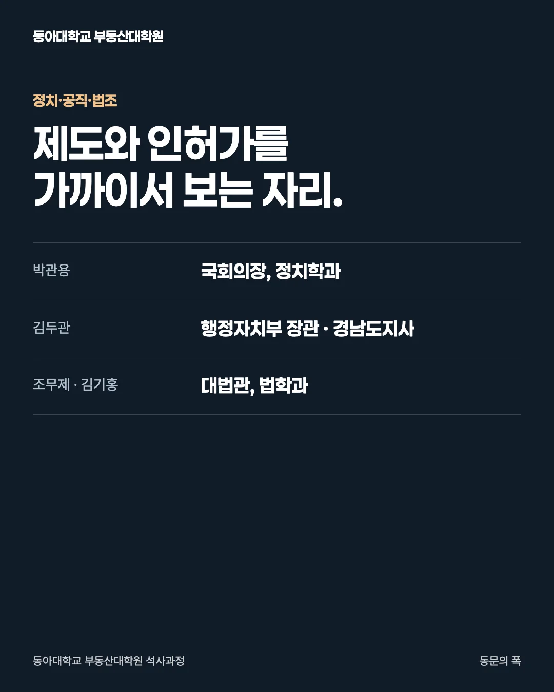 동문의 폭 · 정치·공직·법조